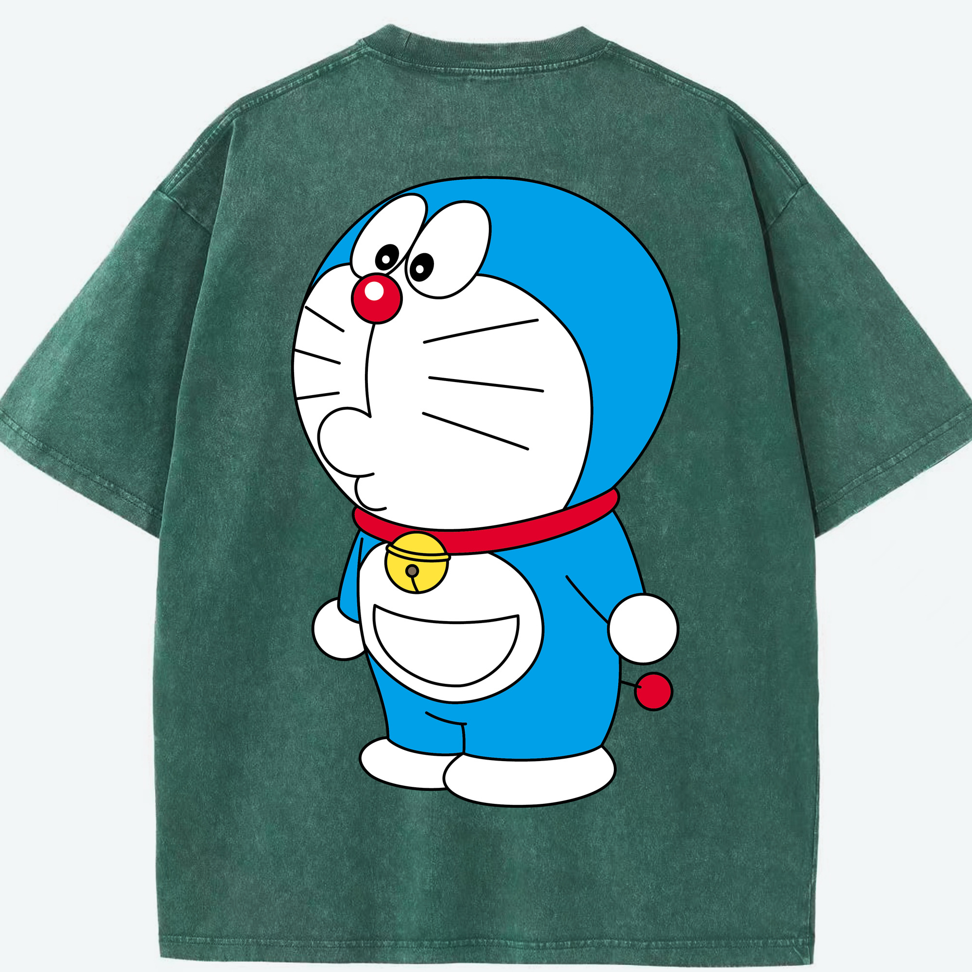 （画像用） ドラえもん Doraemon 綿100% ヴィンテージ風 半袖Tシャツ（背面プリント）